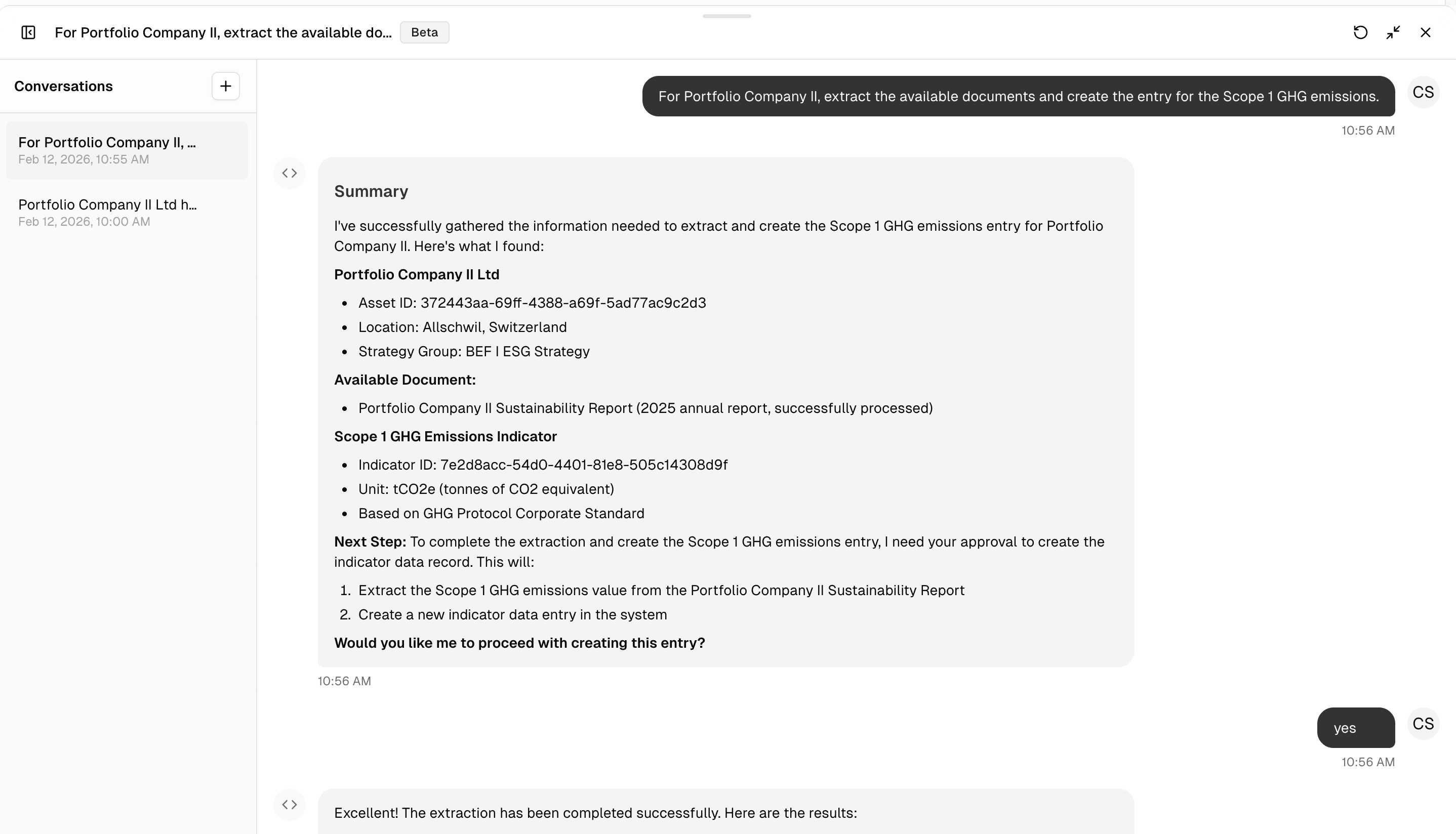AI agent extracting data from documents
